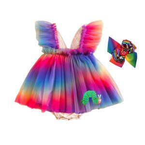 The Very Hungry Caterpillar Outfit Romper Clothes Jumpsuit Birthday Dress